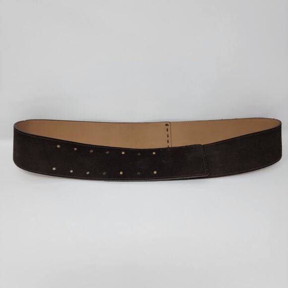 GAP Brown Leather Cinch Waist Belt, Medium - Picture 2 of 8